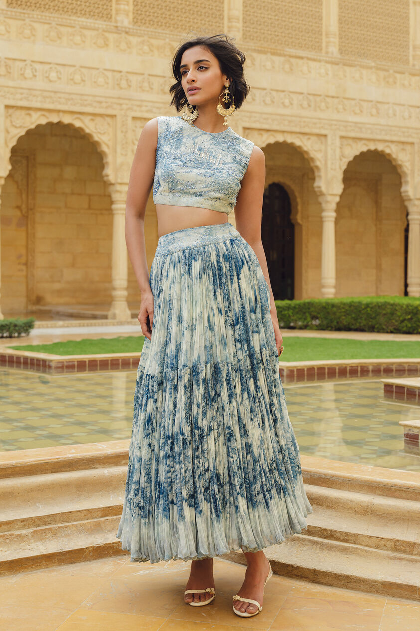 Morava Skirt Set - Powder Blue, Powder Blue, image 1